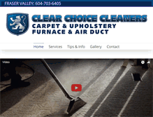 Tablet Screenshot of chilliwackcarpetcleaning.com